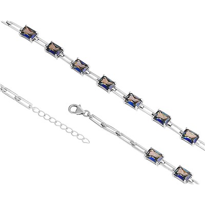 Браслет, мистик кварц синий, Кален