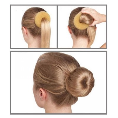 Бублик для волос Черный (10 см)