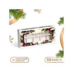 Коробка под 10 конфет «С Новым годом!», 9.8×22×3.5 см