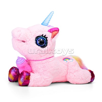 Лошадка "Сказочный единорог" (поет, пьет молоко, издает звуки) в коробке