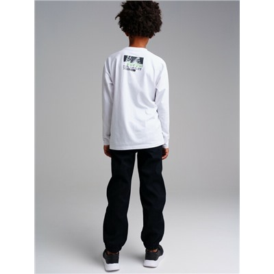 Брюки текстильные джинсовые утепленные флисом для мальчиков