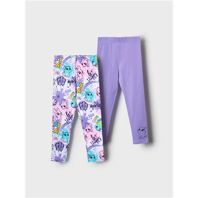 Брюки трикотажные для девочек (легинсы), 2 пары в комплекте