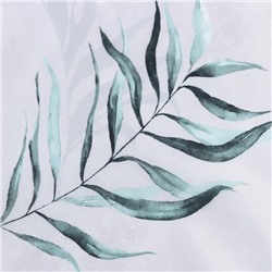 Штора для ванной водоотталкивающая «Этель» Pure nature, 145×180 см, ткань оксфорд, серая