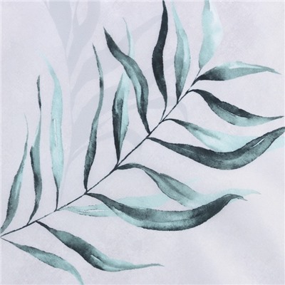 Штора для ванной водоотталкивающая «Этель» Pure nature, 145×180 см, ткань оксфорд, серая