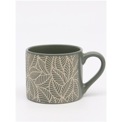 Кружка чайная керамическая «Листья», 320 мл, ручная работа