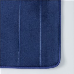 Коврик для ванной и туалета SAVANNA Memory foam, 50×80 см, синий