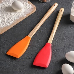 Лопатка Доляна «Бамбук», 32 см, цвет МИКС