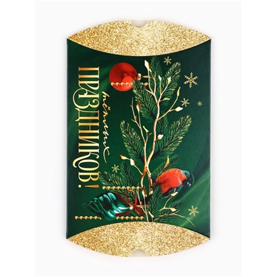 Коробка новогодняя складная фигурная «Снегири», 11×8×2 см