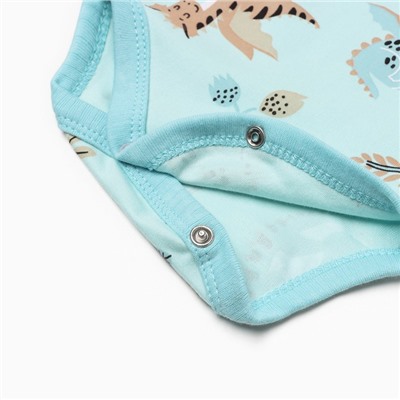 Боди детское «Крошка Я. Дракоша», рост 62-68 см, голубое