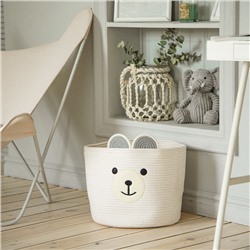Корзина для хранения SL Home, плетёная, ручной работы, 35×35×30 см, белая