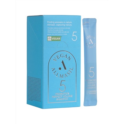 ALLMASIL - ШАМПУНЬ ДЛЯ ПРИДАНИЯ ОБЪЕМА ВОЛОСАМ 5 PROBIOTICS PERFECT VOLUME SHAMPOO, 8 МЛ * 20 ШТ