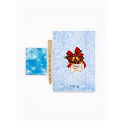 Подарочный набор новогодний, ежедневник, блок бумаги и ручка «Счастья»