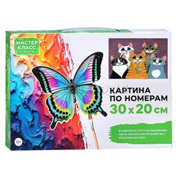 Набор для рисования "Картина по номерам 30х20 см. Портрет котов"