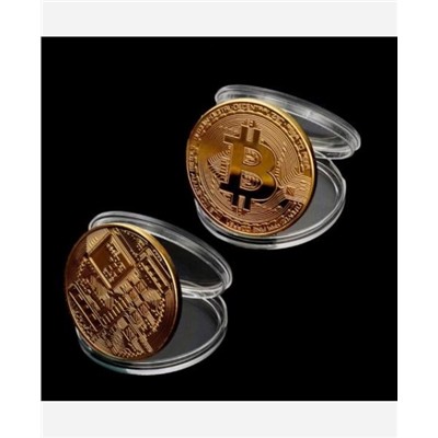 Биткоин сувенирная монета 9046197