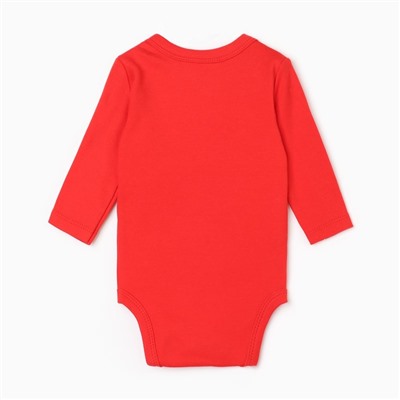 Боди с длинным рукавом «Крошка Я» Reindeer, рост 68-74, красное