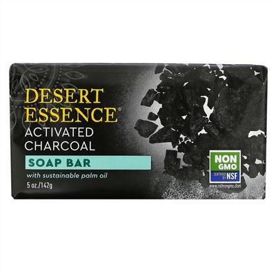 Desert Essence, Soap Bar, Activated Charcoal, 5 oz (142 g)