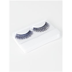 Ресницы накладные «Сияй», с блёстками, 14 мм, без клея, голубые