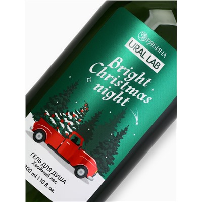 Новогодний подарочный набор косметики Bright Christmas night: гель для душа, 300 мл и бомбочки для ванны, 4×40 г, URAL LAB