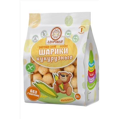 Завтрак сухой "Шарики особые кукурузные" 30г ЭКОПРОДУКТЫ, 1193733