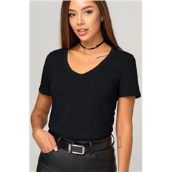 Женская футболка с V образным вырезом Happyfox