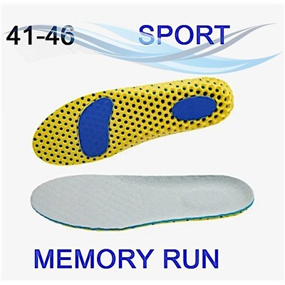 Стельки для обуви из пены с эффектом памяти, сетчатые 41-46 memory RUN