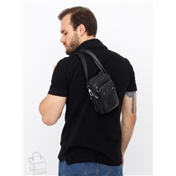 Сумка мужская кожаная 3131 black Fuzhiniao