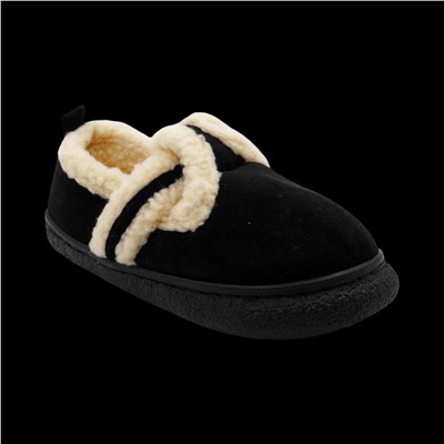 Тапочки-лоферы меховые К011-1 черные