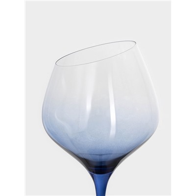 Бокал для вина Magistro «Иллюзия», 540 мл, 10×24 см, стекло, прозрачный, синий