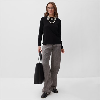 Лонгслив женский MIST, Base, размер onesize, чёрный