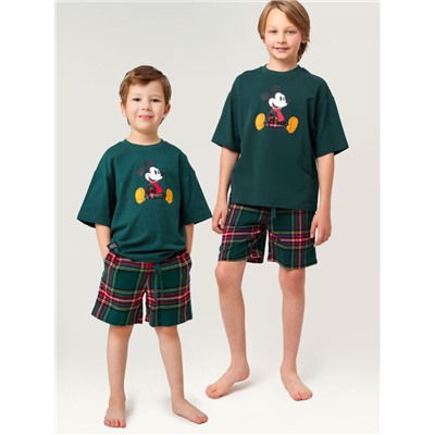 Комплект для мальчиков: фуфайка (футболка) трикотажная, шорты текстильные