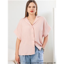 Блузка с коротким рукавом из вискозы с лиоцеллом