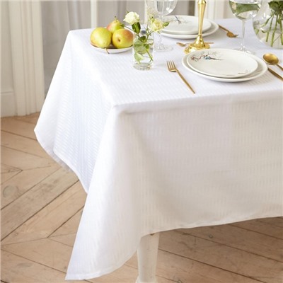 Скатерть «Этель» Shine, 150×110 ±3 см, белая, 192 г/м², хлопок с ВГМО