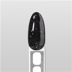 Гель лак для ногтей, с блёстками, трехфазный, 8 мл, LED/UV, чёрный