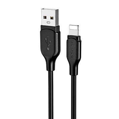 Кабель USB - Apple lightning Borofone BX42 12W 100см 2,4A  (black)