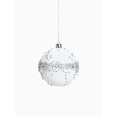 Ёлочные игрушки «Джейн - узоры звёзды», d=8 см, набор 9 шт., зелёно-белый