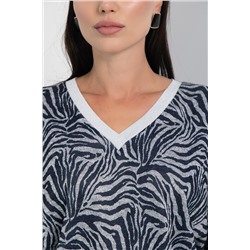 Джемпер Бери и беги (сине-серый) Б12680-7