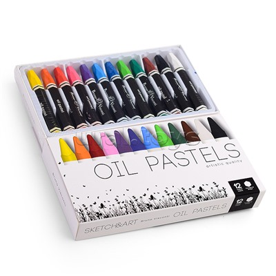 Масляная пастель "Sketch&Art" 12цв. (мелки шестигранной формы)
