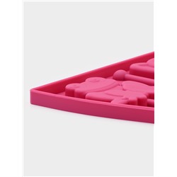 Форма для леденцов Доляна «Звери», силикон, 27.5×16.5 см, 6 ячеек (6.4×6.4), с палочками, МИКС