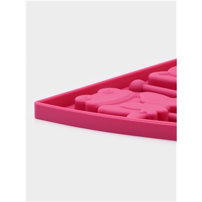 Форма для леденцов Доляна «Звери», силикон, 27.5×16.5 см, 6 ячеек (6.4×6.4), с палочками, МИКС