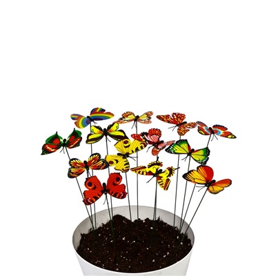 Штекер «Бабочка Атрис», 7×7 см/30 см, набор 15 шт., МИКС, Greengo