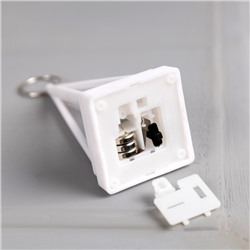 Светодиодная фигура-брелок «Ёлочка», 4×4×9.5 см, LR1130×3 (в комплекте), свечение тёплое белое