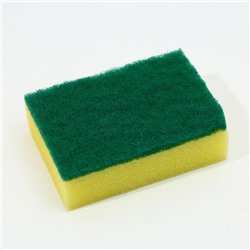 Дозатор для жидкого мыла с губкой и щеткой для посуды, белый,16×12×4 см