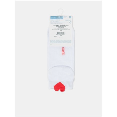 Носки женские CONTE Короткие хлопковые носки с пикотом-«сердечком»