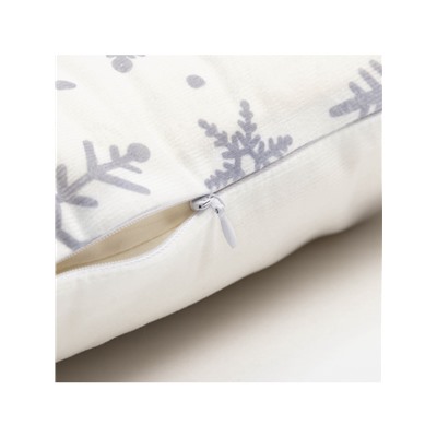 Наволочка декоративная новогодняя «Этель. Снежинки» 40×40 см