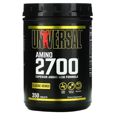 Universal Nutrition, Amino 2700, добавка с аминокислотами, 350 таблеток