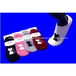 МИНИBS носки женские укороченные ангора НОРКА ШЕРСТЬ «Кошечка»