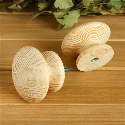 Ручка дверная «Капля», деревянная, для бани и сауны, набор 2 шт., «Добропаровъ»