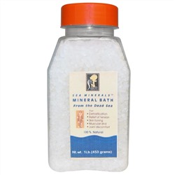 Sea Minerals, Минеральная соль Мертвого моря для ванн, 453 г (1 фунт)