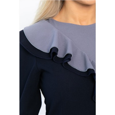 Платье Эванесса (серо-синие) П12745-35М