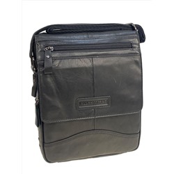 Сумка мужская из натуральной кожи, цвет черный